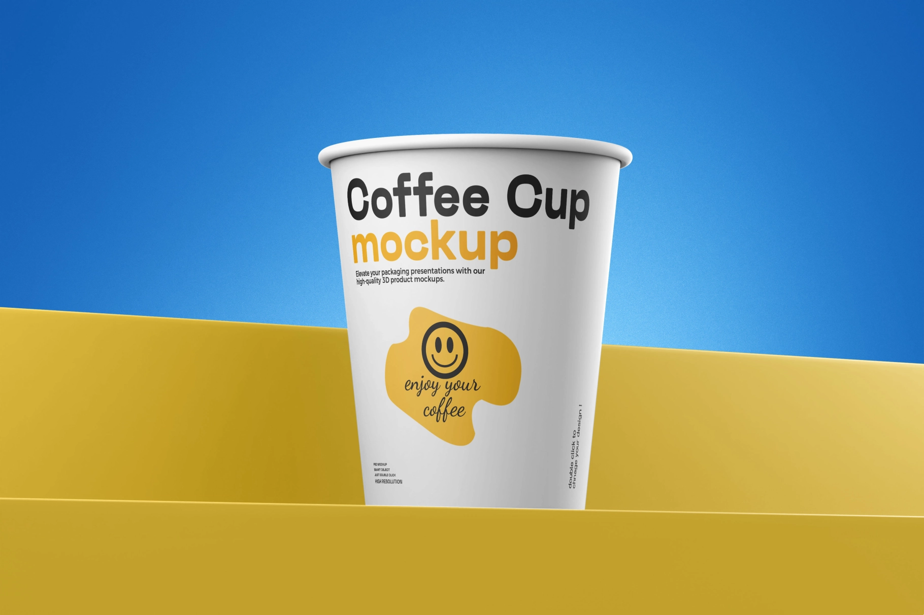 Disposable Paper Coffee Cup Mockup