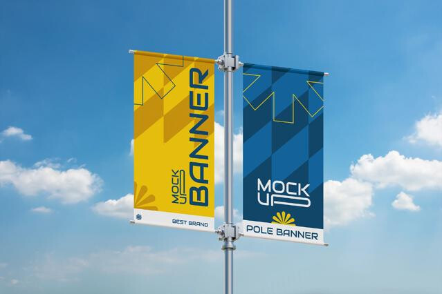 Pole Banner Mockup
