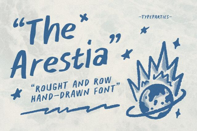 Arestia Rough Handwritten Font