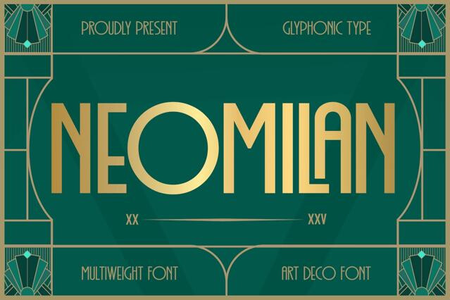 GC Neomilan - Neo Art Deco Typeface