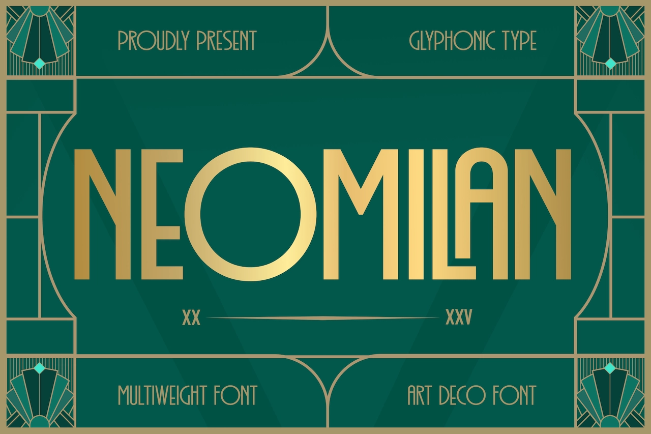 GC Neomilan - Neo Art Deco Typeface