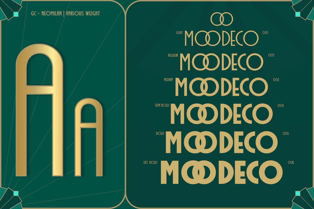 GC Neomilan - Neo Art Deco Typeface