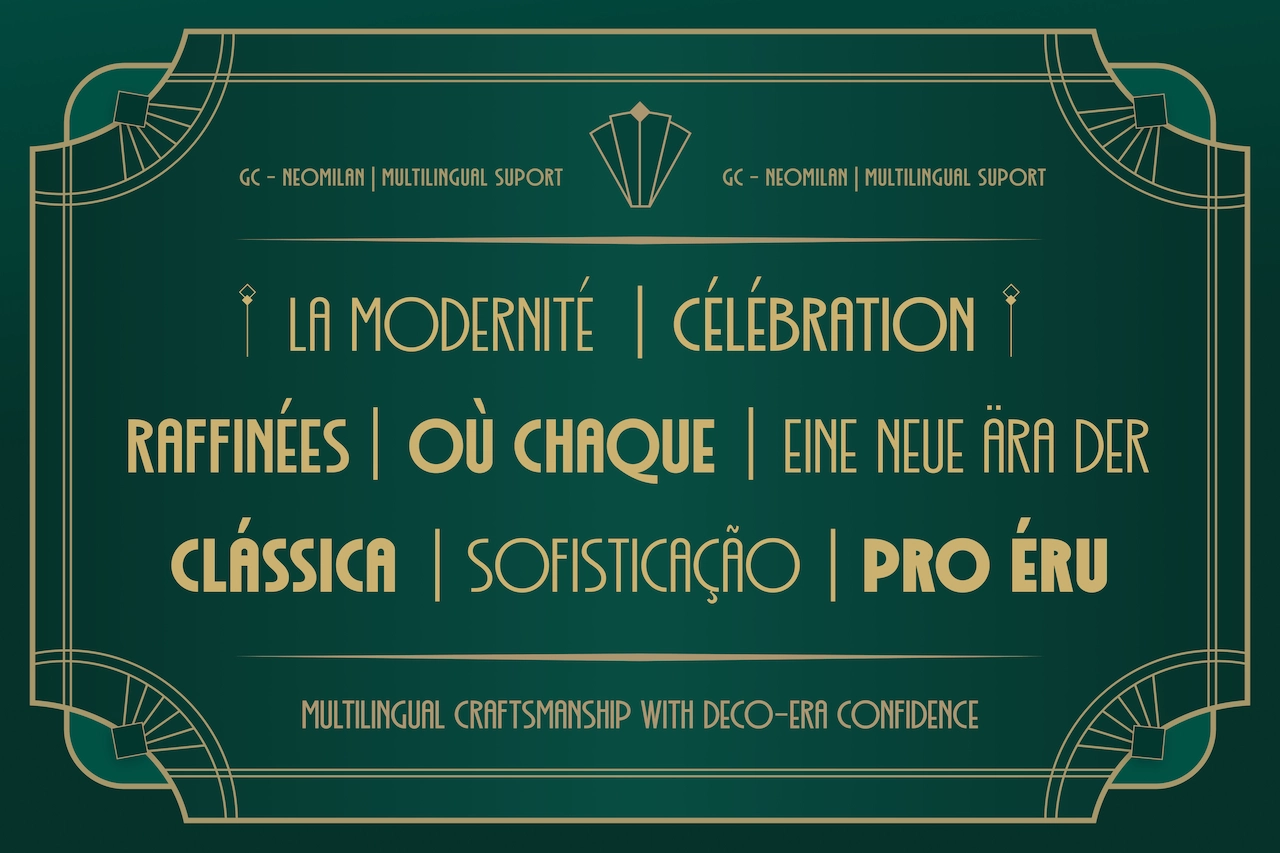 GC Neomilan - Neo Art Deco Typeface