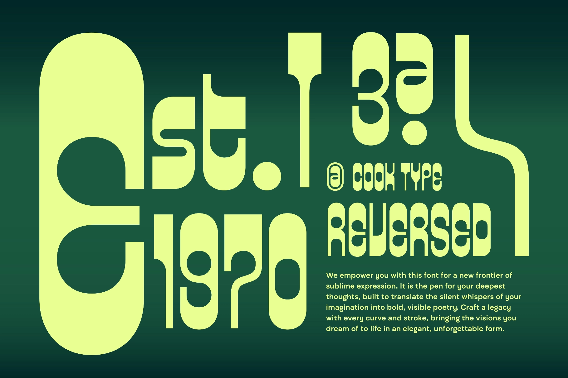 Reflune - Reversed Contrast Font