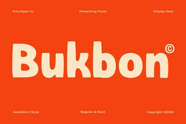Bukbon Font