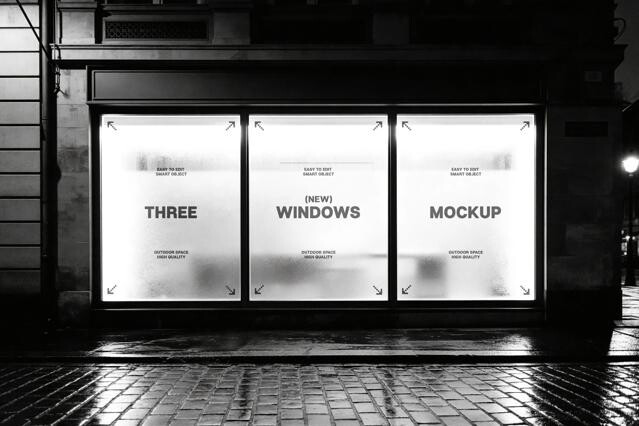 Night Windows Mockup