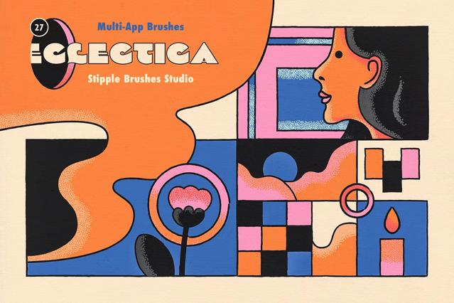 Multi-App Stipple Brushes Studio