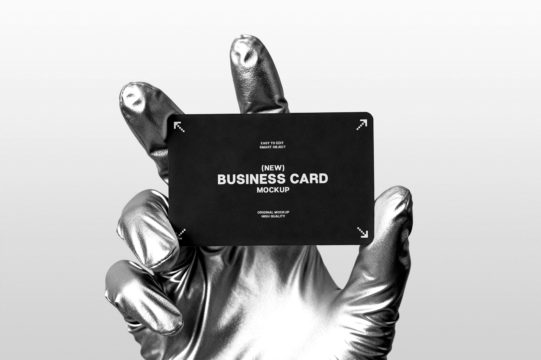 Silver Glove Business Card Mockup