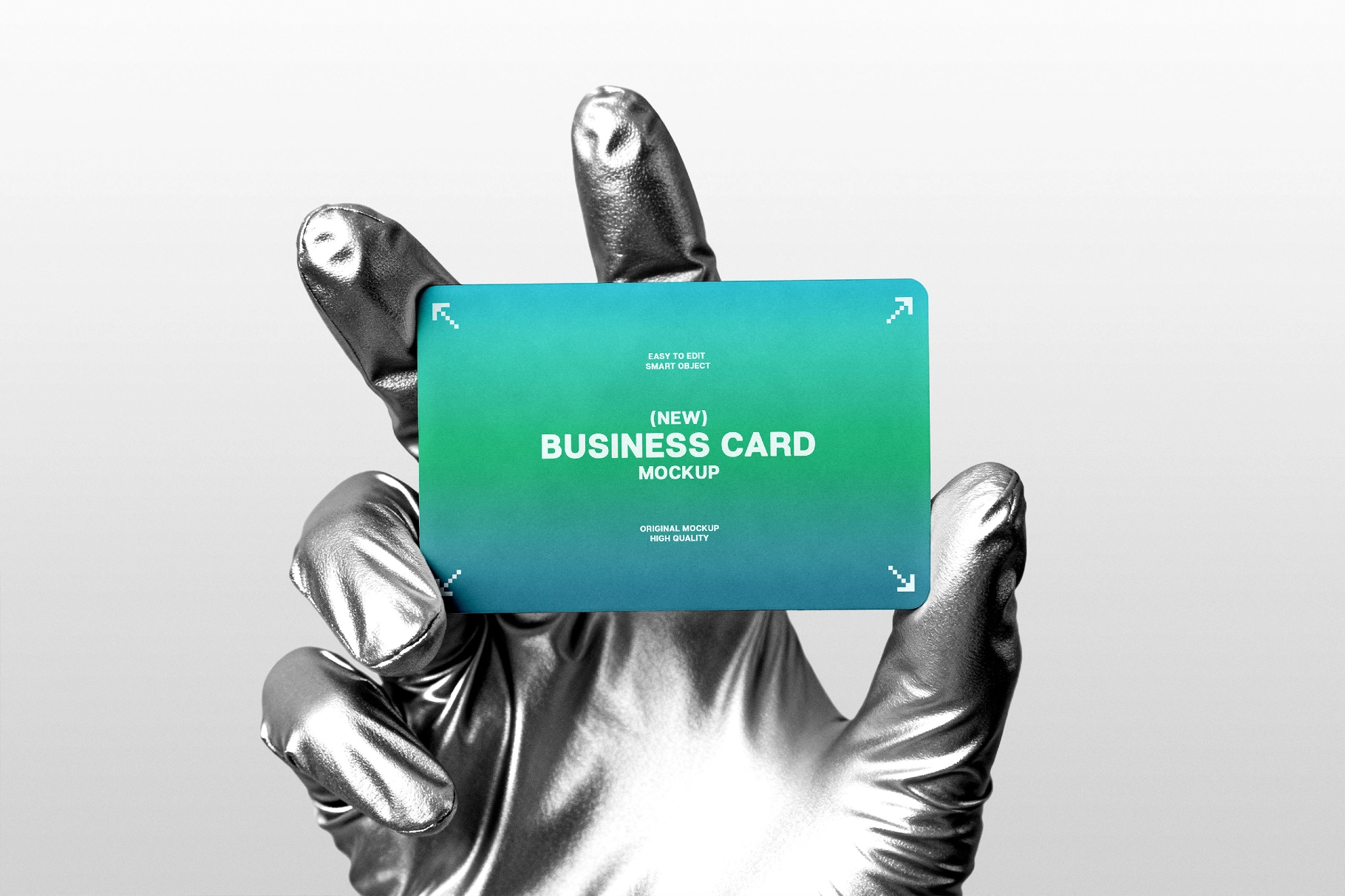 Silver Glove Business Card Mockup