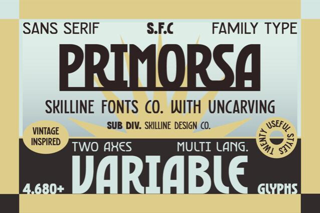 SFC Primorsa - 1920s Art Deco Font
