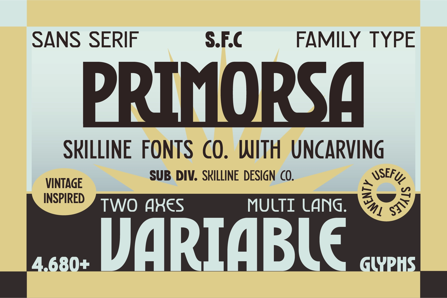 SFC Primorsa - 1920s Art Deco Font