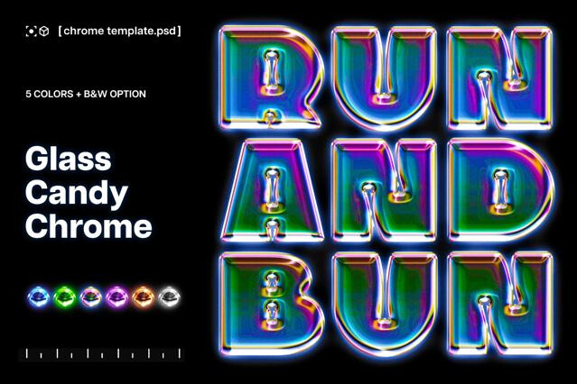 Glass Candy Chrome Effect