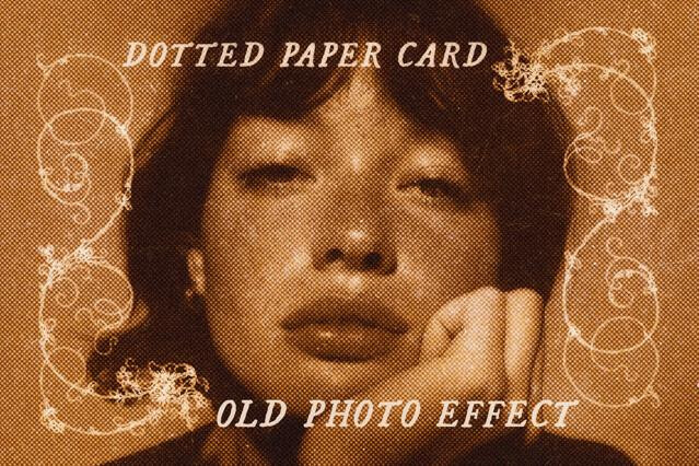 Dotted Paper Card Photo Effect