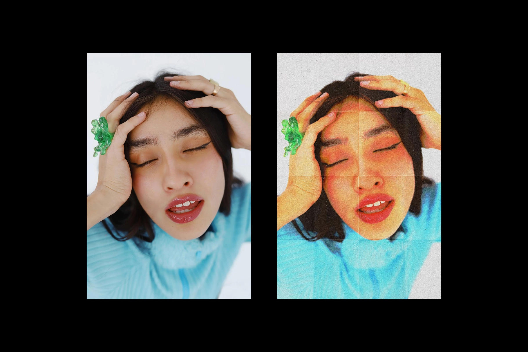 Folded Paper Print Photo Effect