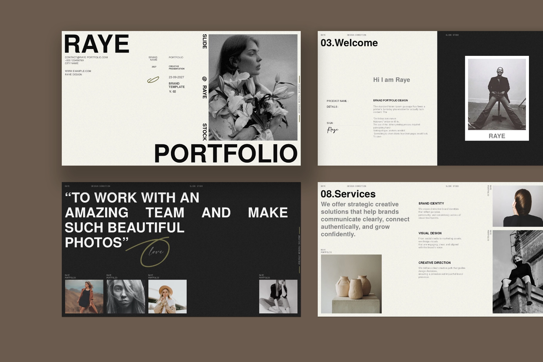 RAYE | Brand Portfolio Template