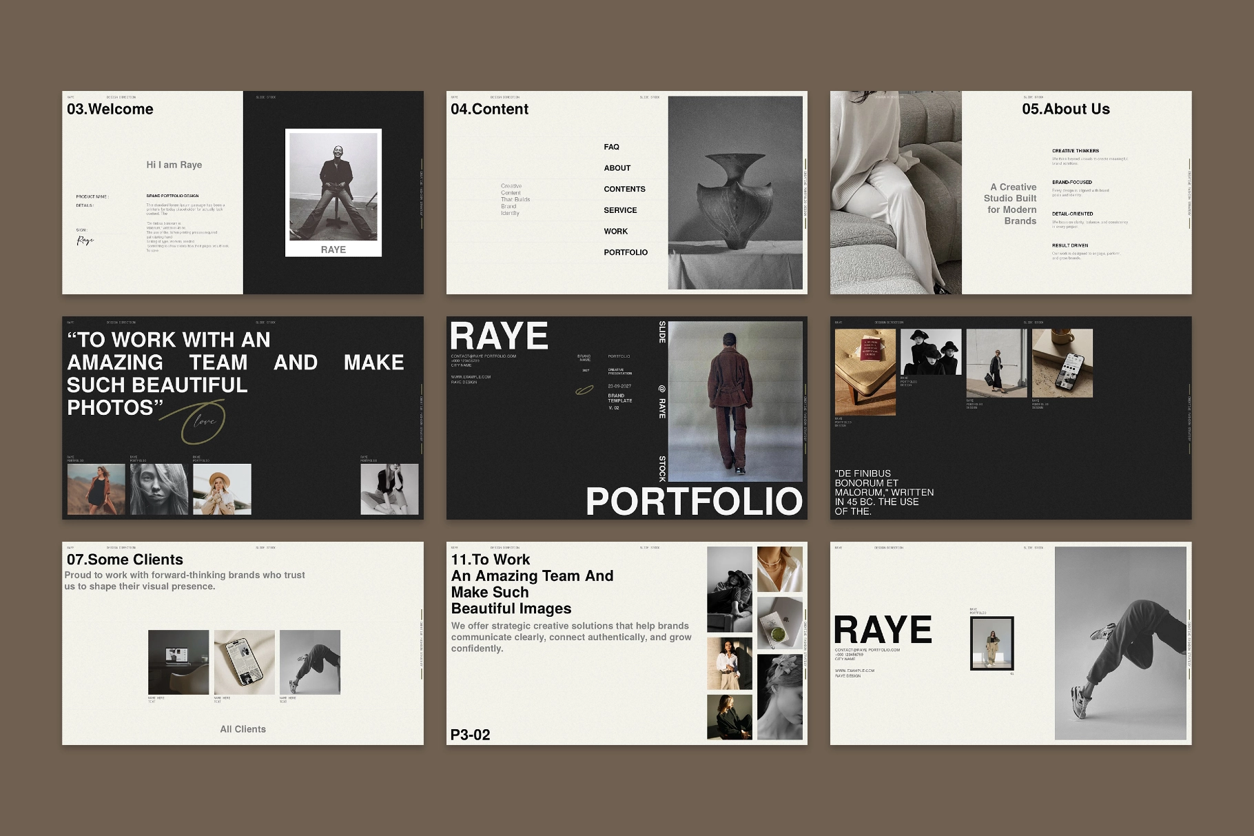 RAYE | Brand Portfolio Template
