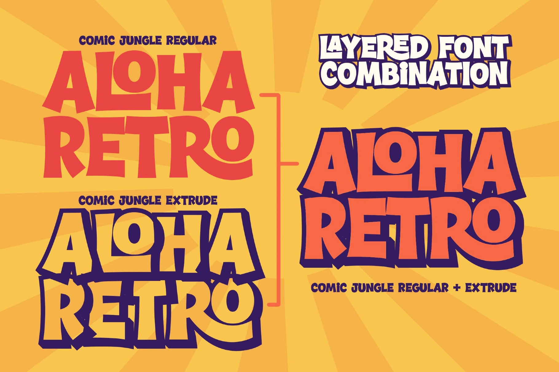 Comic Jungle a Playful Cartoon Font Combination