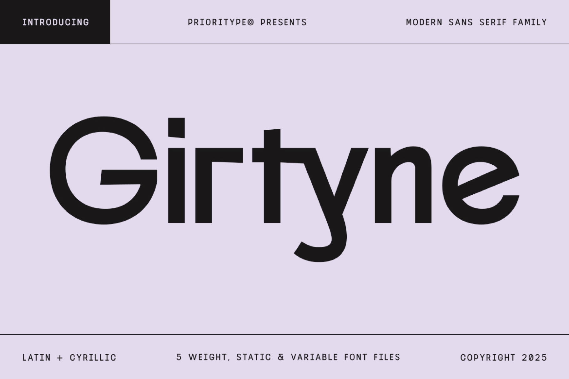 Girtyne - Modern Sans Family