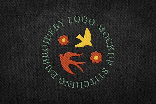 Stitching Embroidery Logo Mockup