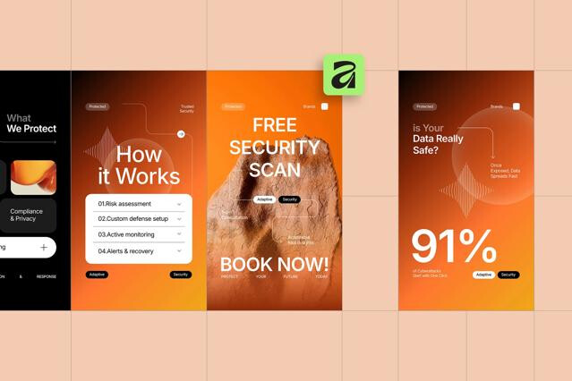 Cybersecurity Instagram Templates for Affinity