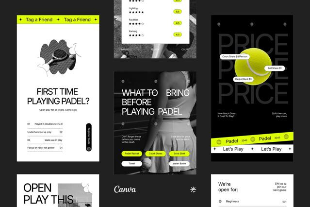 Padel Community Instagram Pack for CANVA