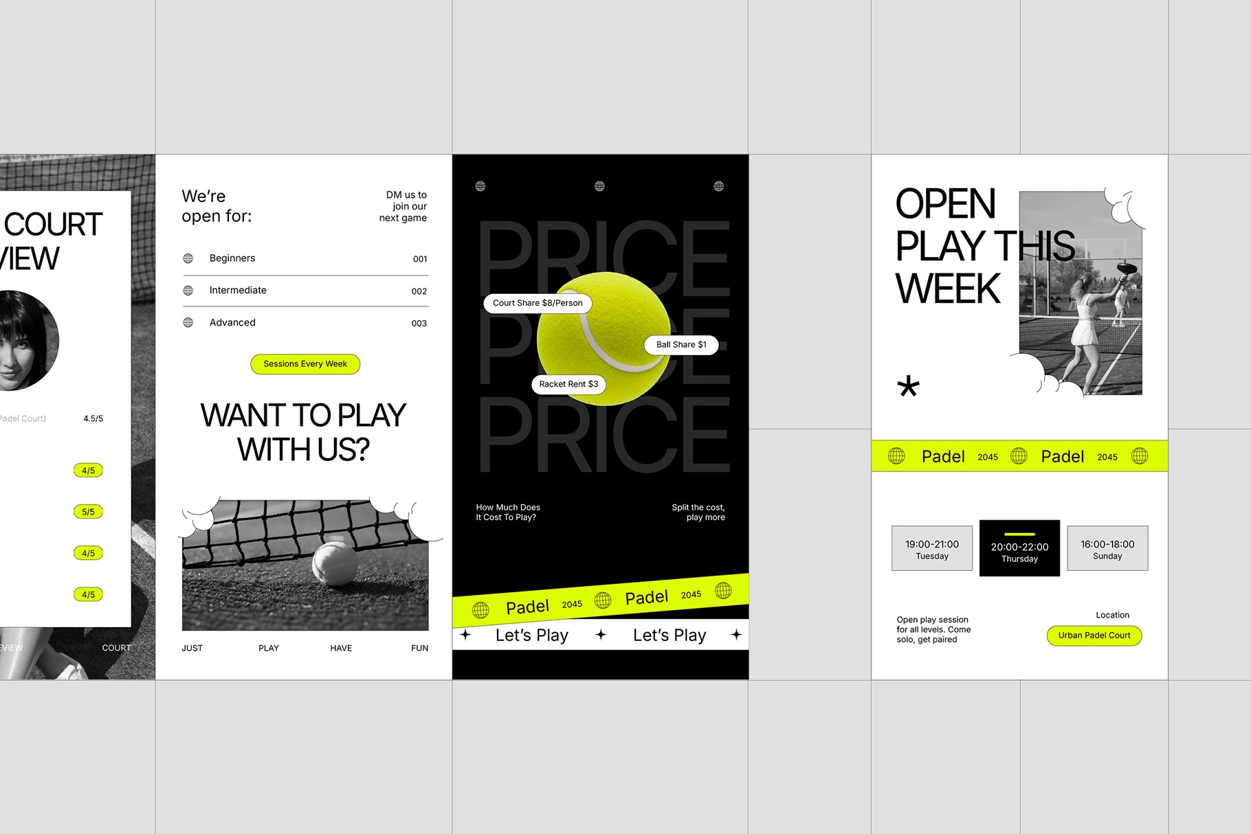 Padel Community Instagram Pack for CANVA