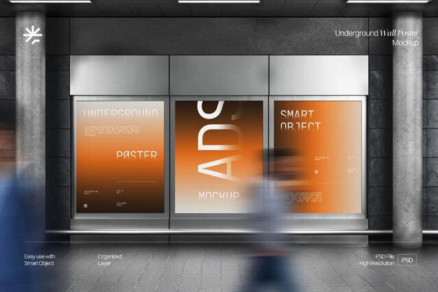 Industrial Underground Advertising Poster Mockup