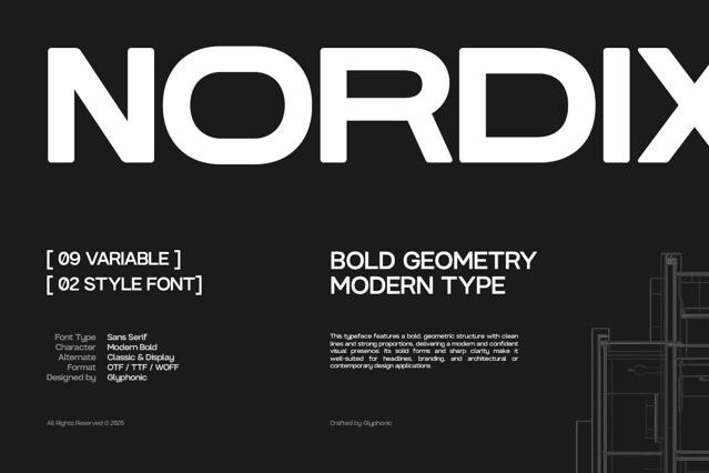 GC Nordix - Bold Geometry Font Family