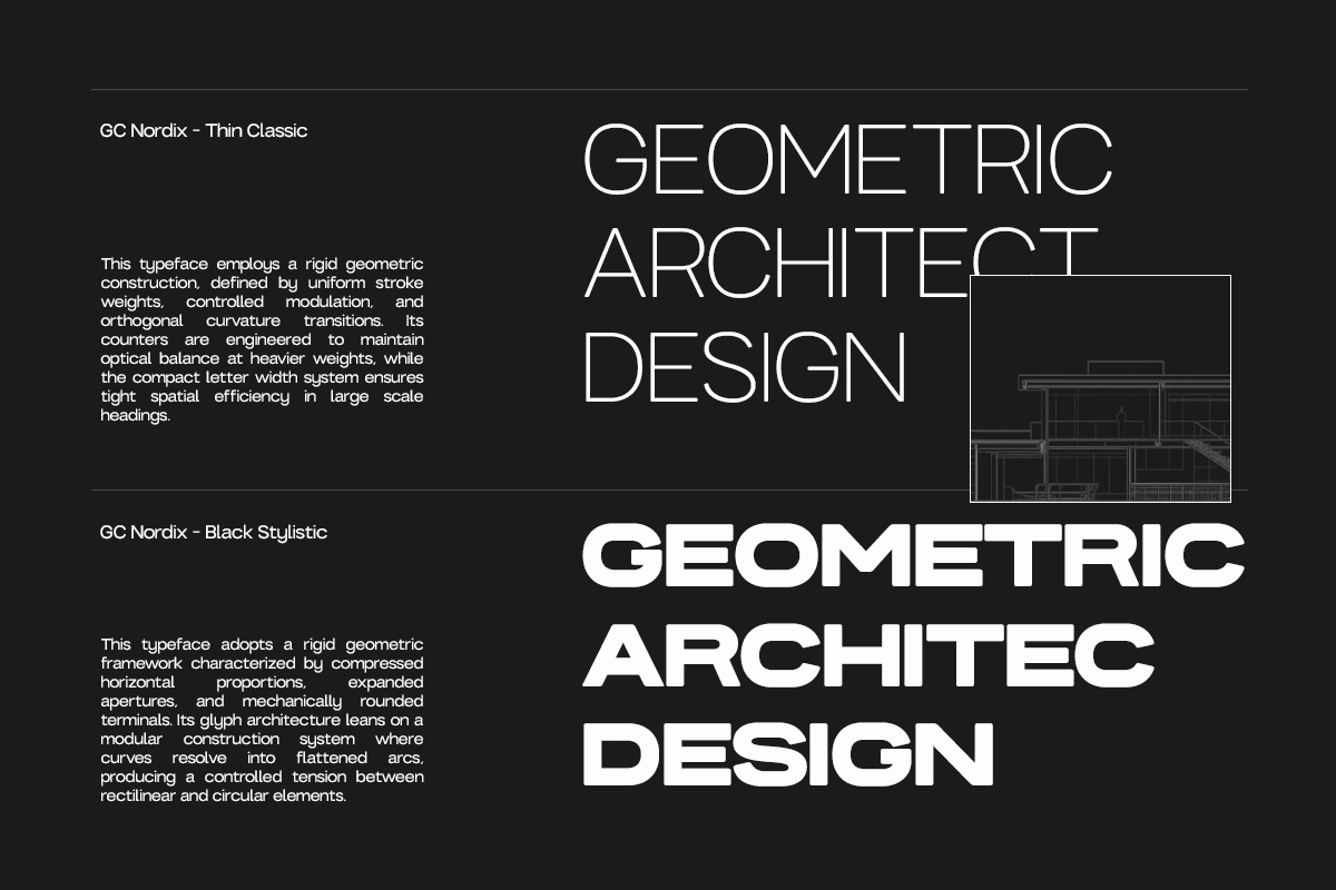 GC Nordix - Bold Geometry Font Family