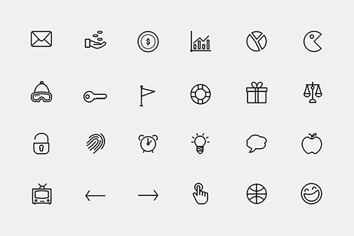 Free iOS and Android line icons: download AI, EPS