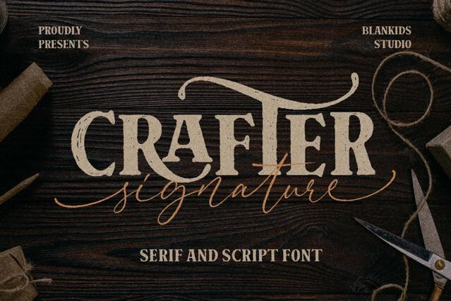 Crafter Signature a Font Combination