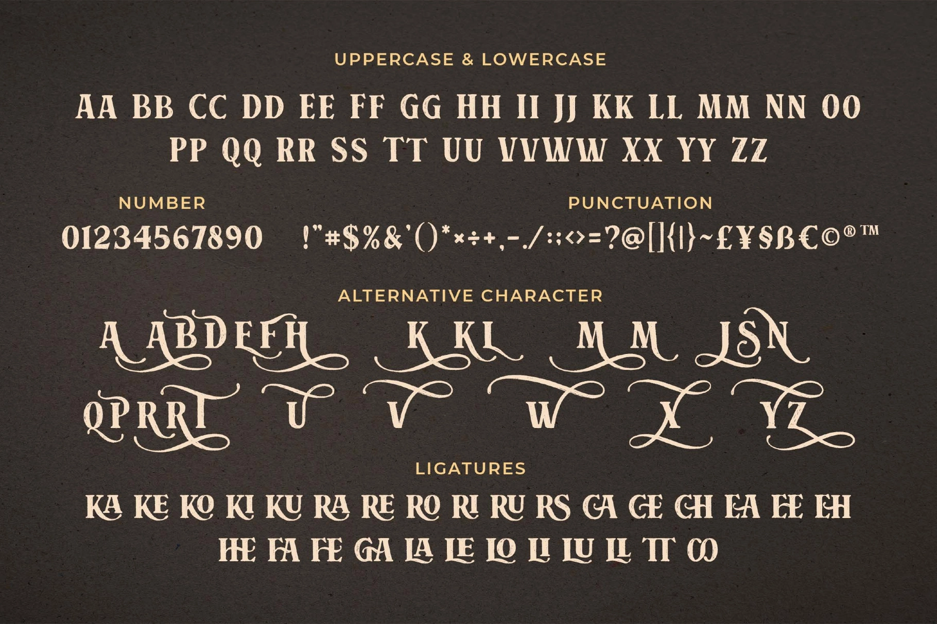 Crafter Signature a Font Combination