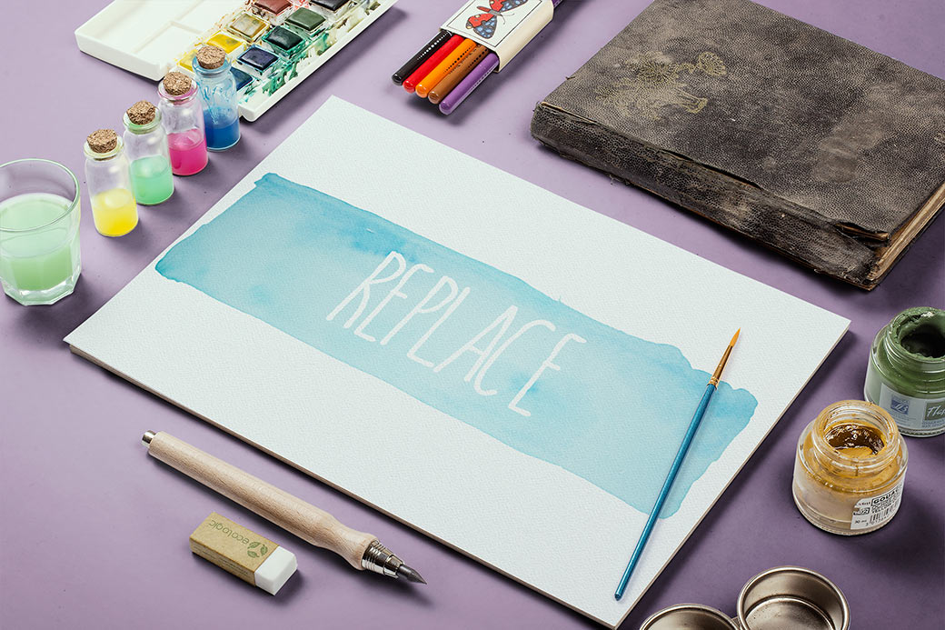 Download Watercolor Sketch Download Free Psd Mockup