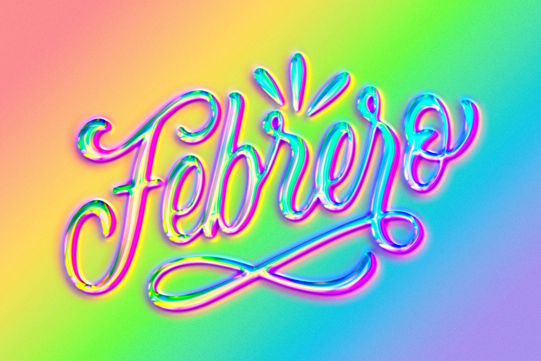 Pastel Rainbow Text Effect