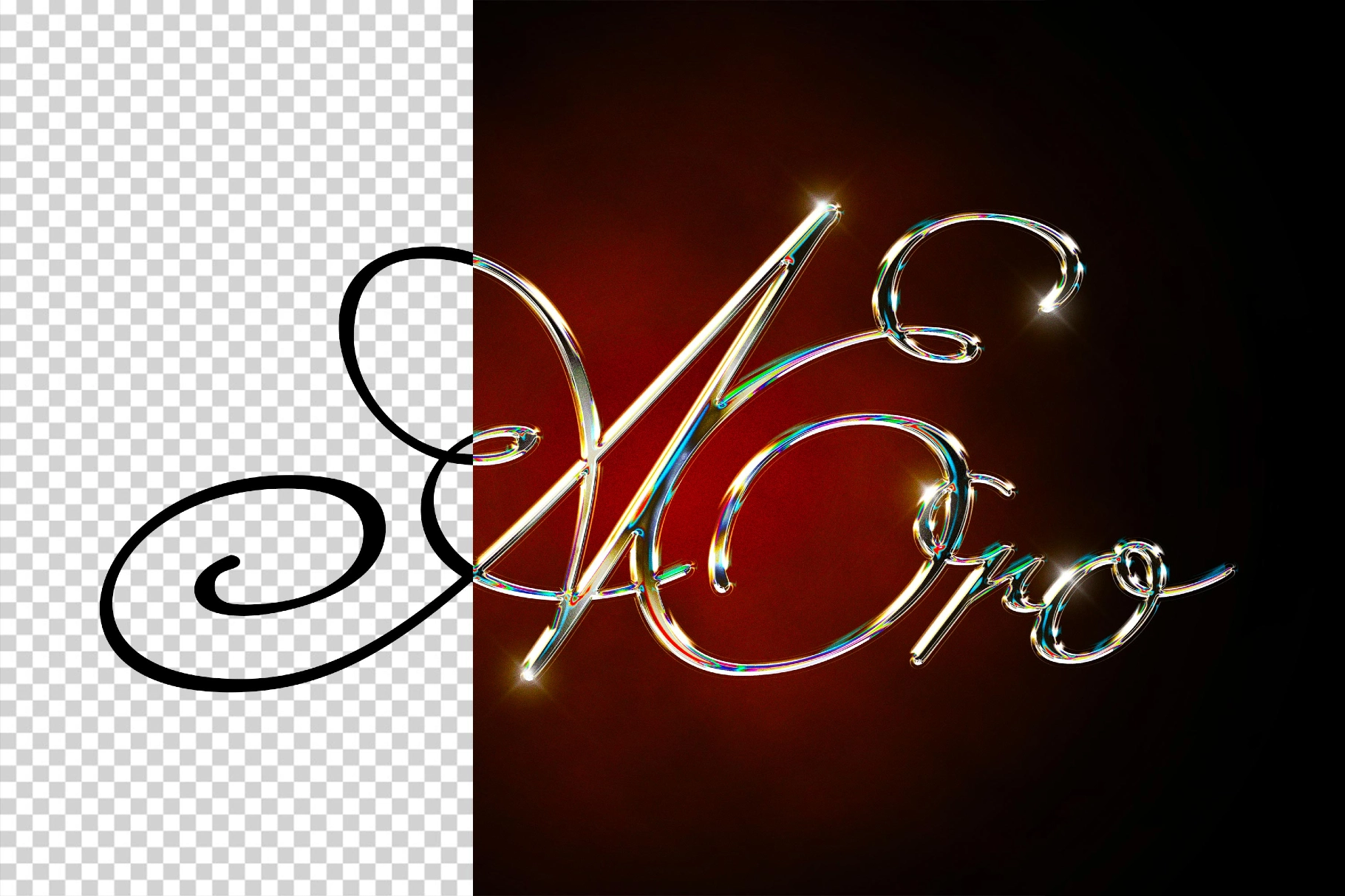 Hard Prismic Leak Chrome Effect