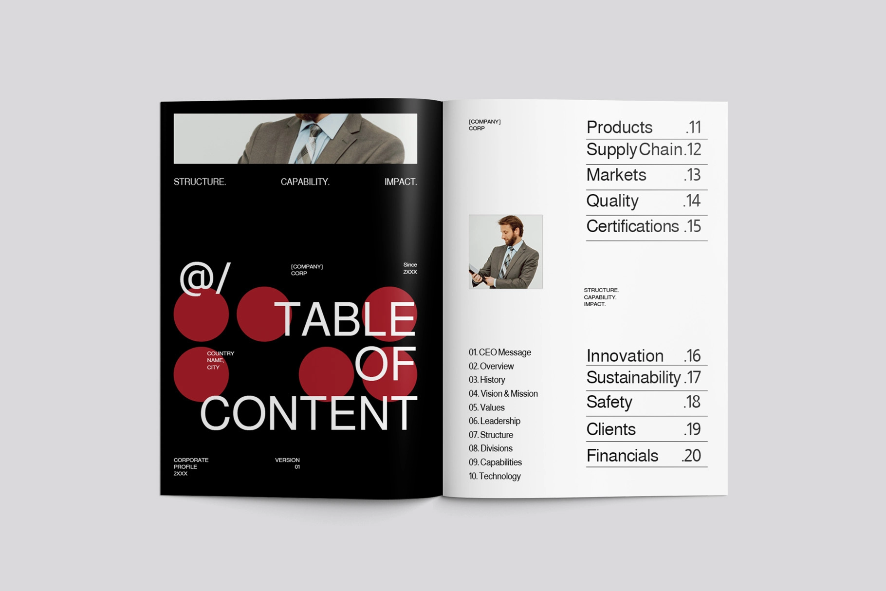Editorial Company Profile Brochure Indesign