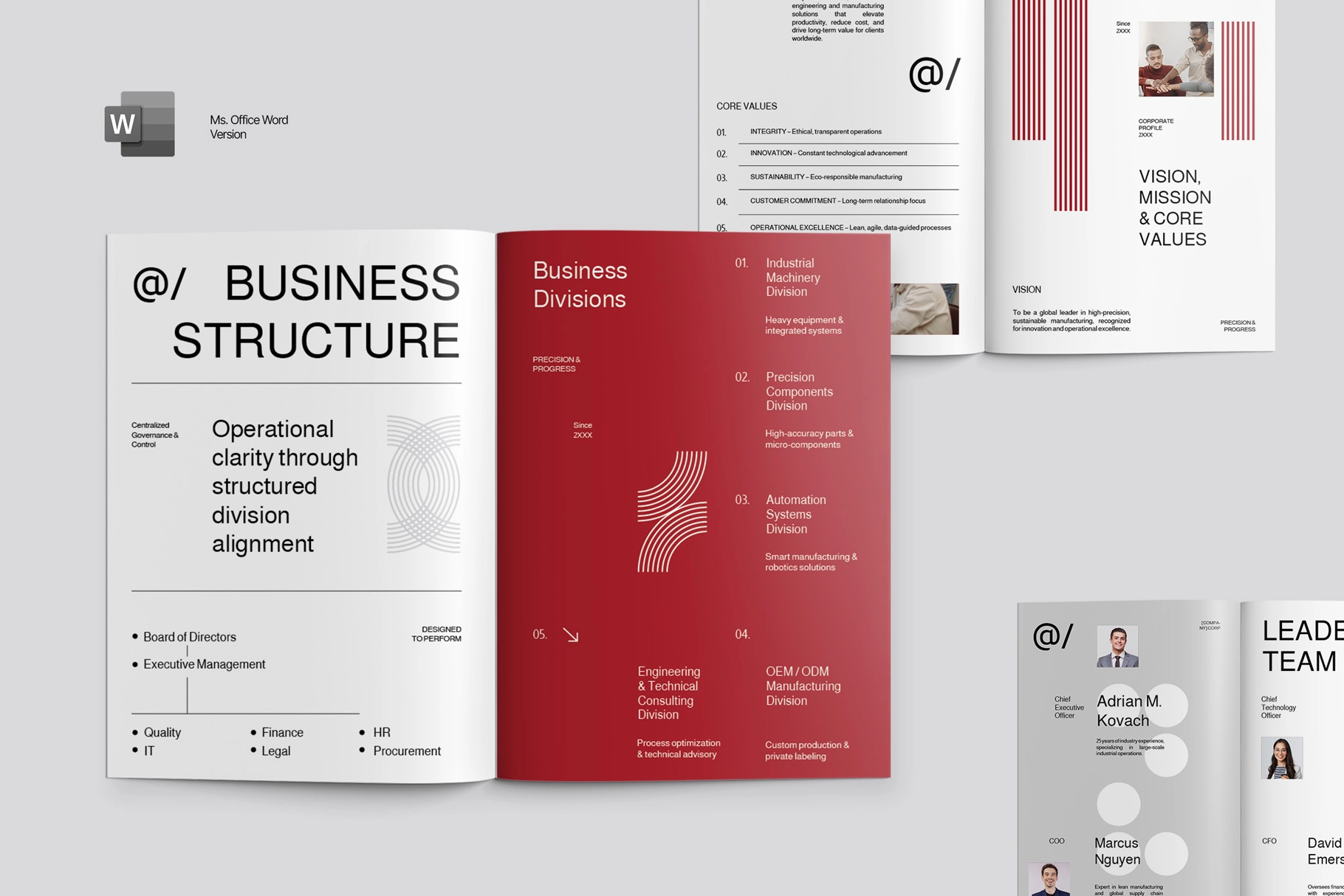 Company Profile Brochure Word Template - RELL