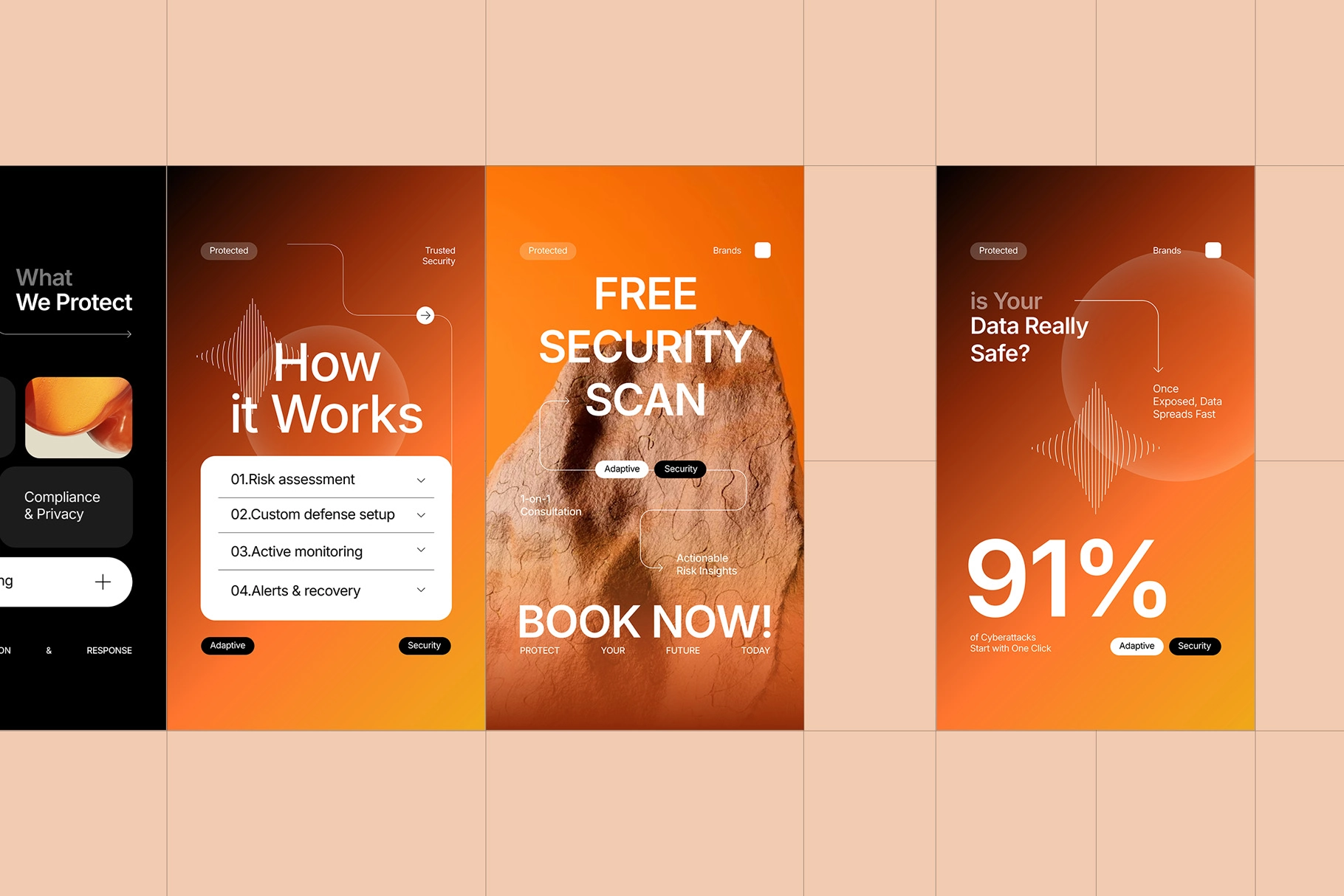 Cybersecurity Instagram Template for CANVA