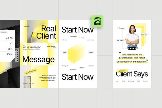 Client Testimonials Instagram Pack for Affinity