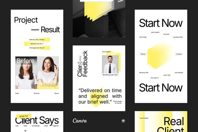 Client Testimonials Instagram Pack for Canva