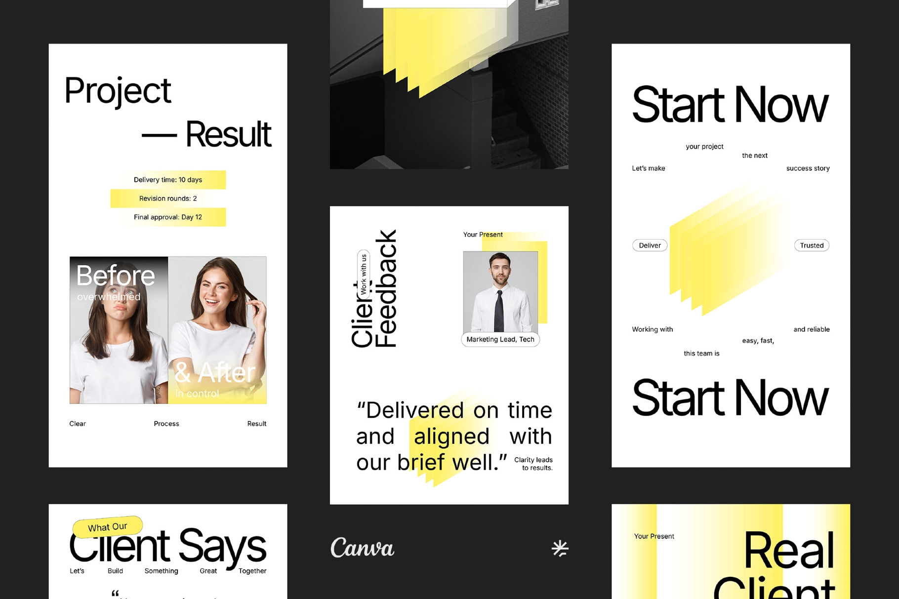 Client Testimonials Instagram Pack for Canva