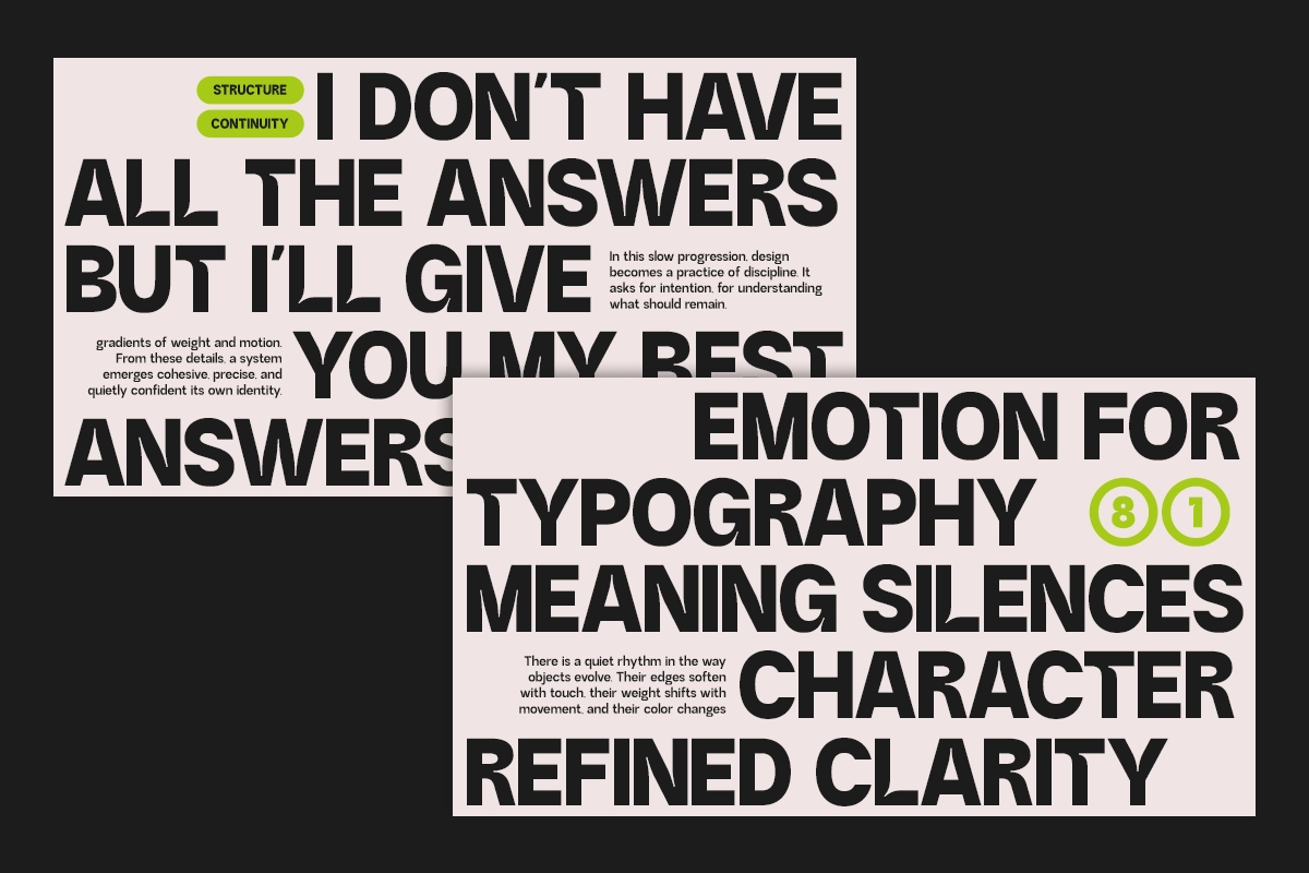 GC Methane Typeface System