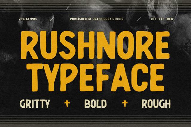Rushnore Old Horror Movie Font