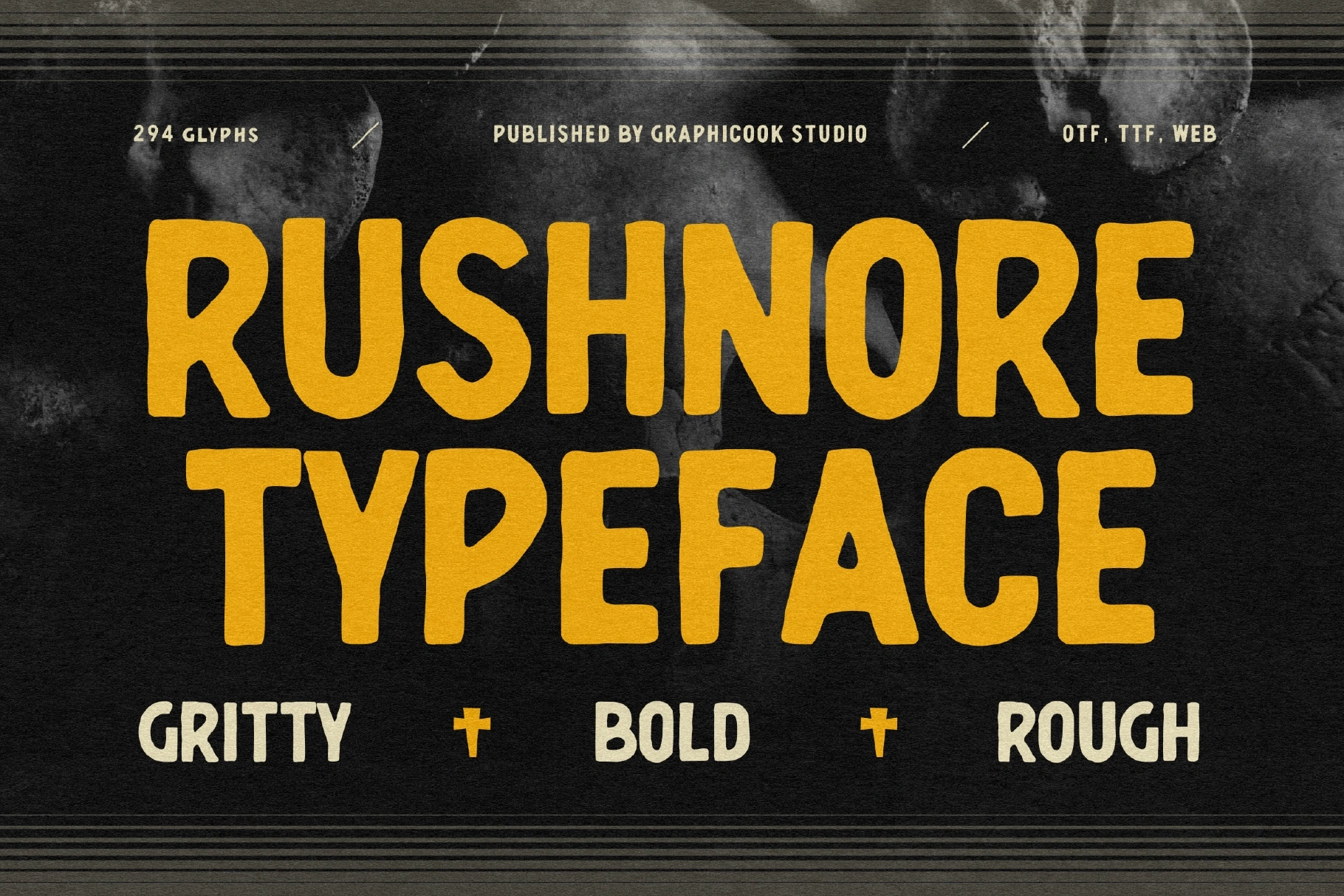 Rushnore Old Horror Movie Font