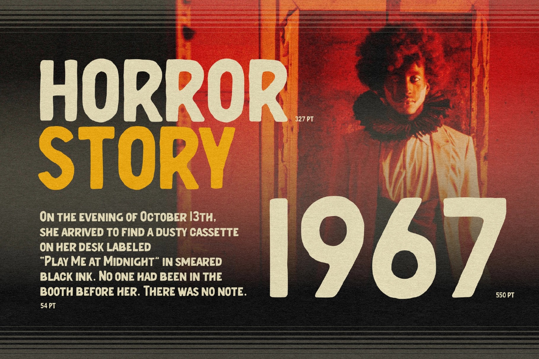 Rushnore Old Horror Movie Font