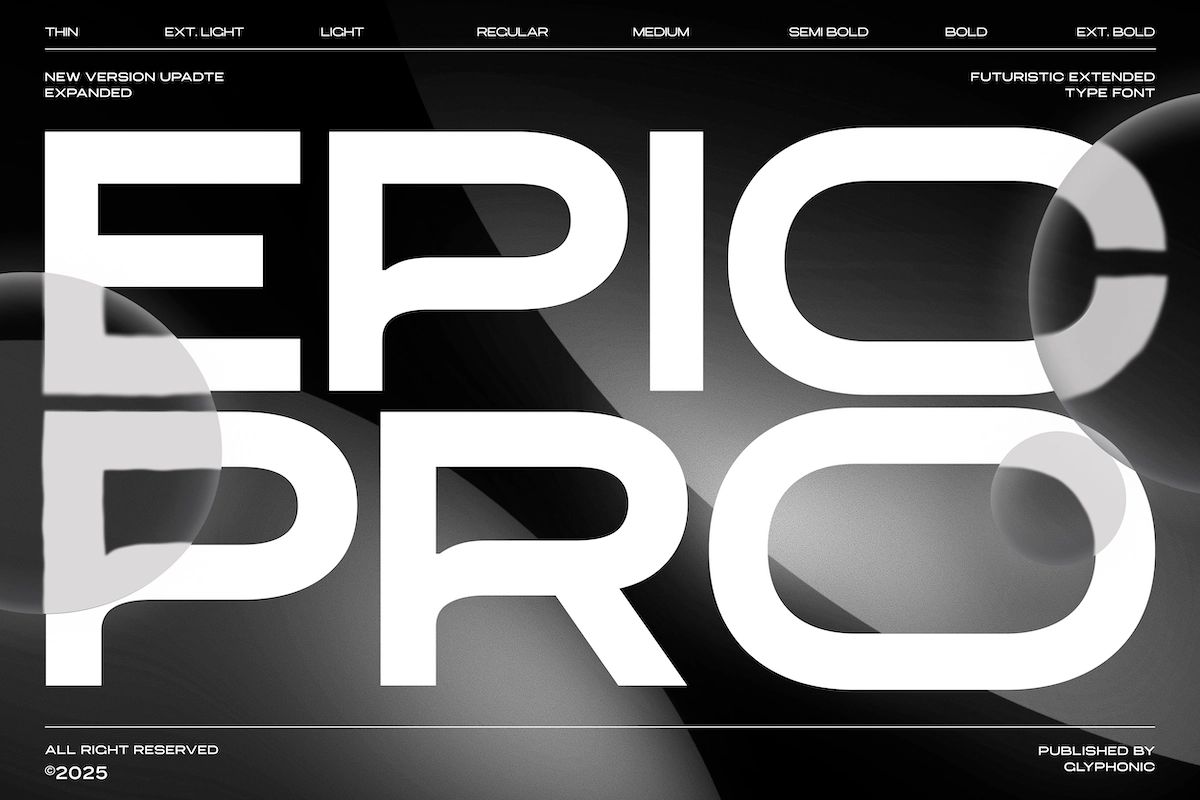 GC Epic Pro Vol.II Sci-fi Futuristic Font