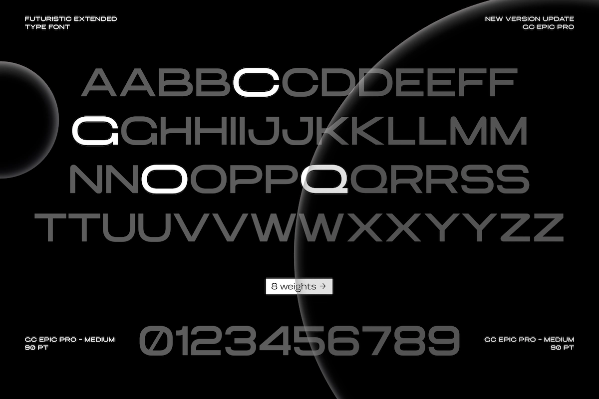 GC Epic Pro Vol.II Sci-fi Futuristic Font