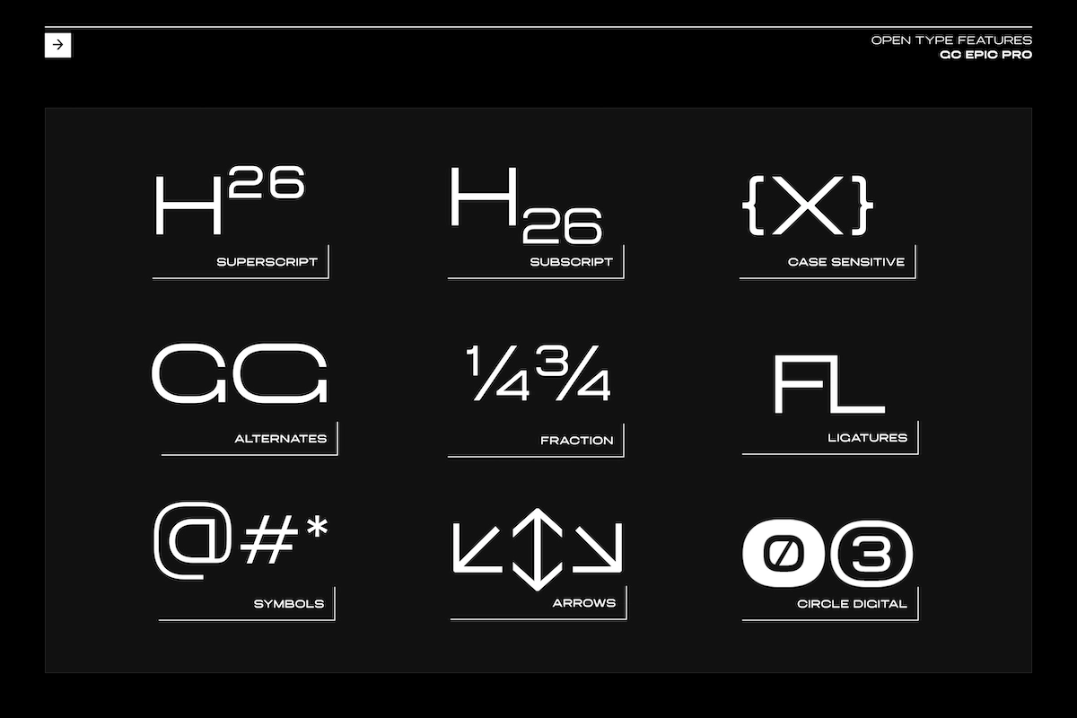 GC Epic Pro Vol.II Sci-fi Futuristic Font