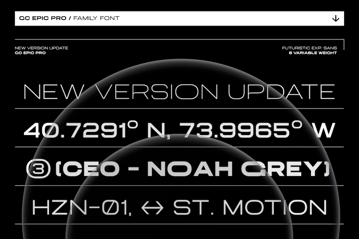 GC Epic Pro Vol.II Sci-fi Futuristic Font