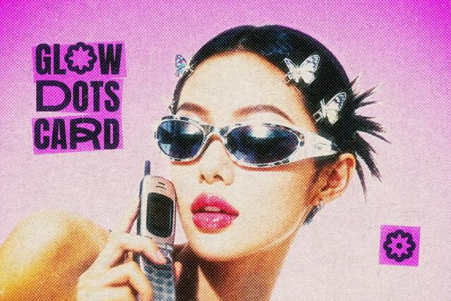 Glow Dots Card Photo Effect